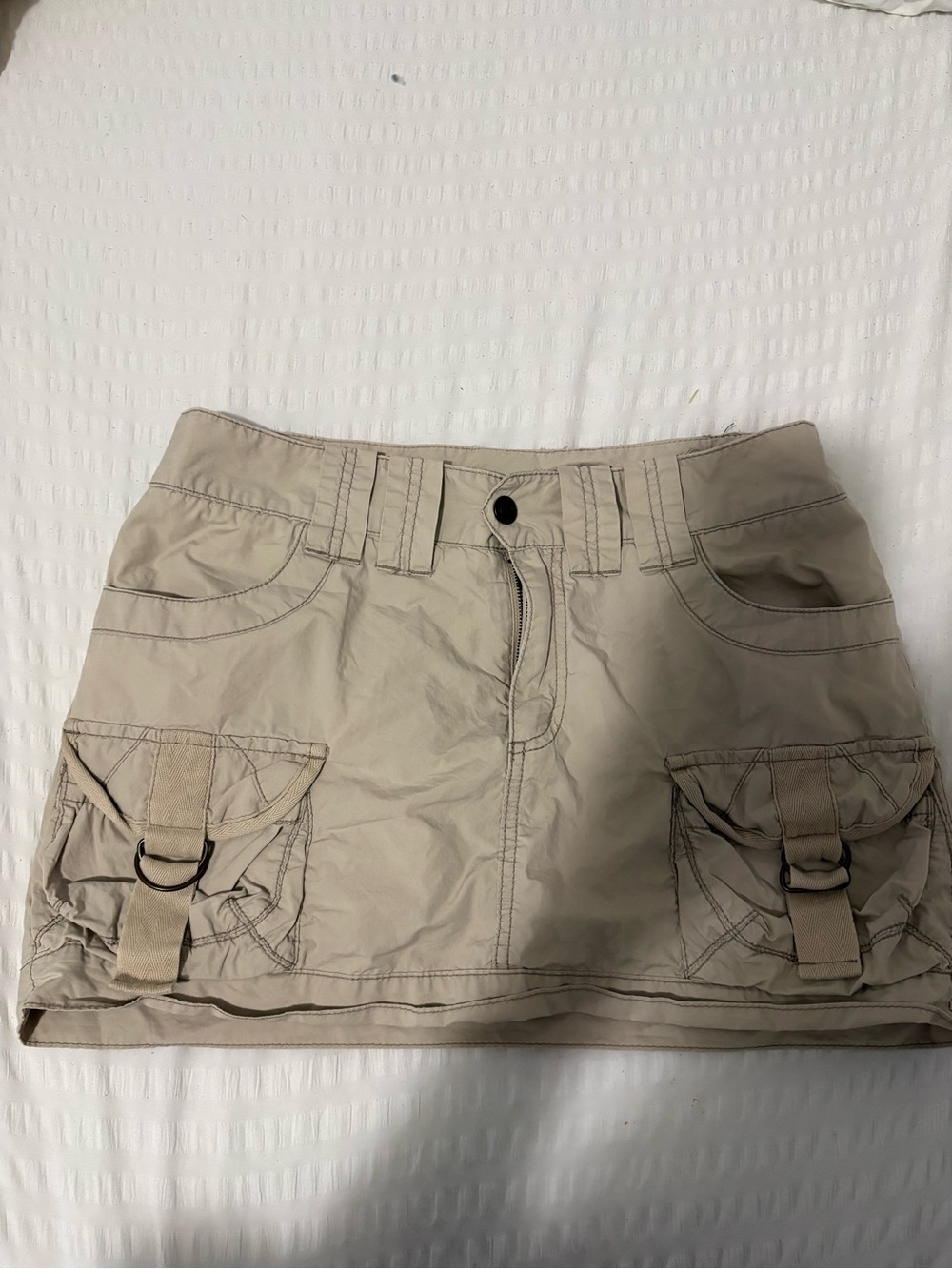 American Eagle Outfitters Light Beige Cargo Skort with Utility Pockets